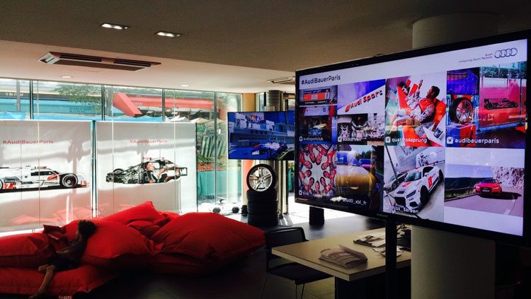 audi-bauer-socialwall-eventcast-ouibeat-3 Social Wall Audi Bauer 24 heures du mans