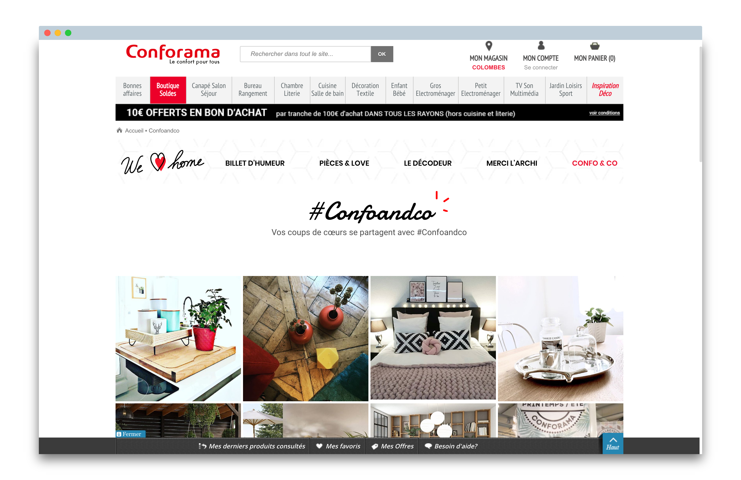 social wall webcast conforama