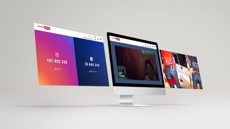 levis-social-wall-ugc Levis social wall Post Instagram et Facebook