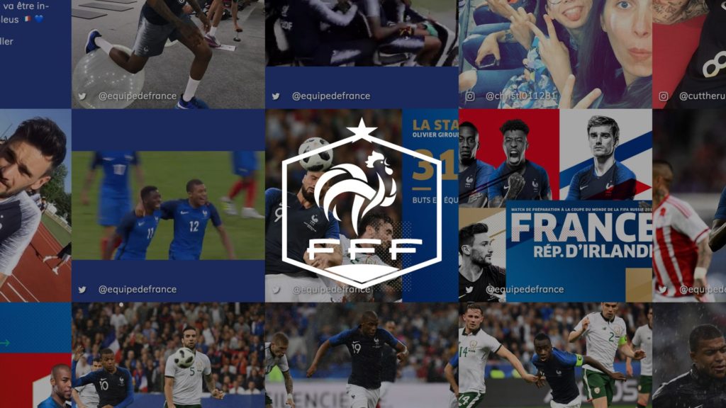 social wall realisé pour la FFF