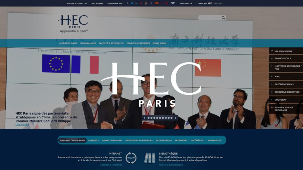 social wall realisé pour HEC