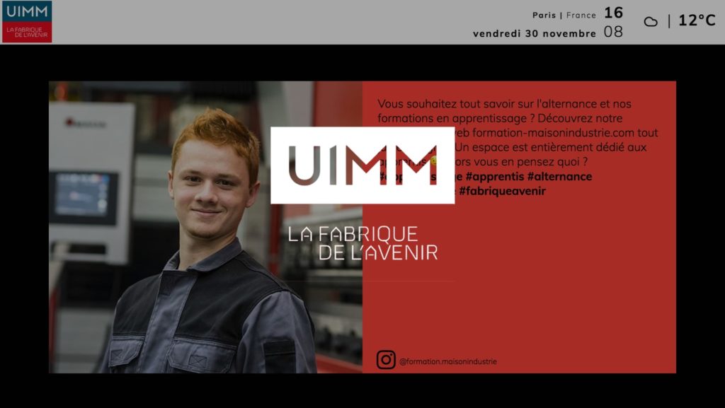 social wall realisé pour UIMM