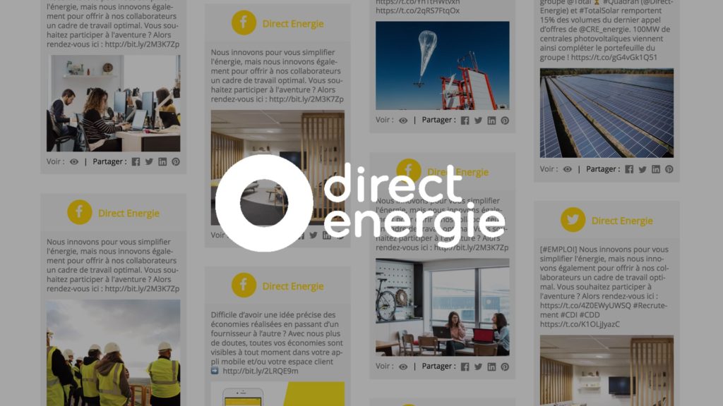 social wall realisé pour direct energie