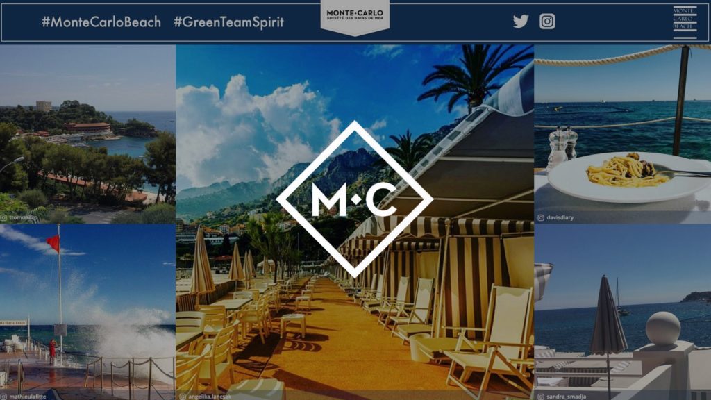 social wall realisé pour Le Monte Carlo Beach