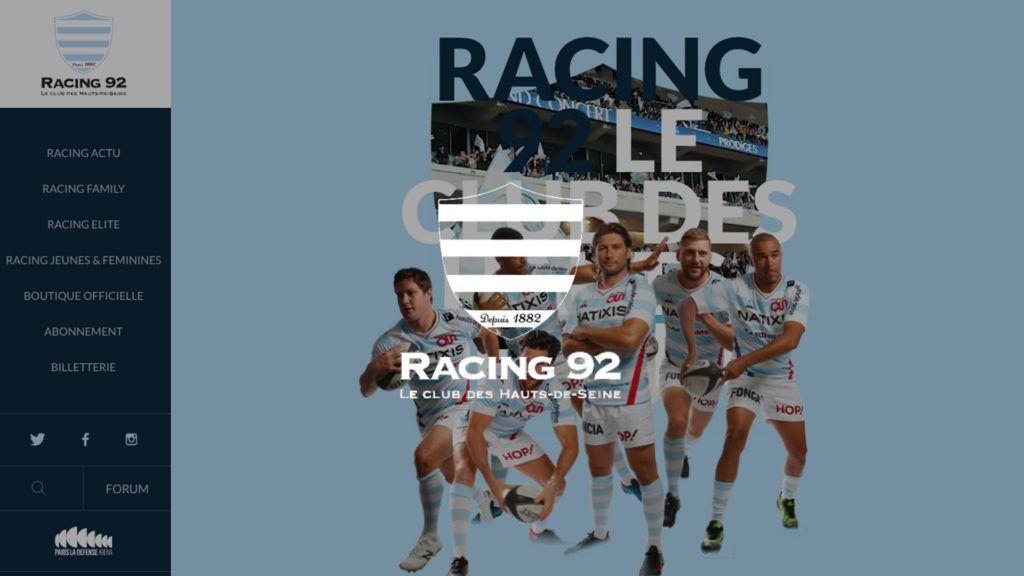 social wall realisé pour le Racing 92