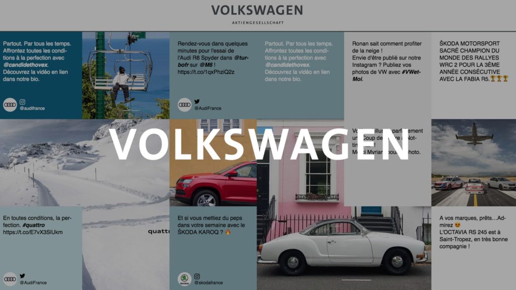 social wall realisé pour volkswagen