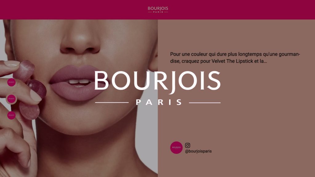 social wall realisé pour Bourjois