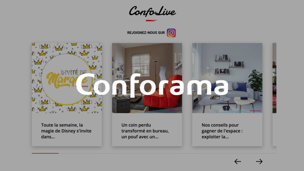 social wall realisé pour Conforama