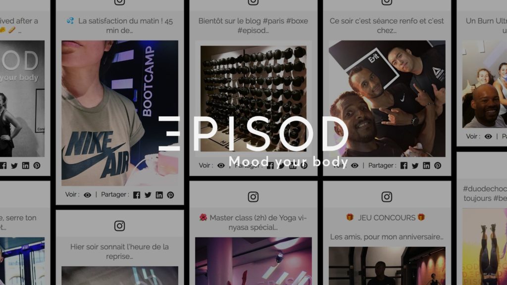 social wall web realisé pour Episod